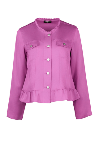 Frill Hem Jacket - Orchid - 2047N - All About A Girl
