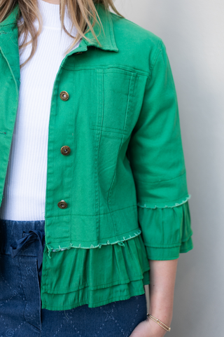 Frilled Jacket - Green