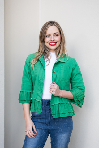 Frilled Jacket - Green