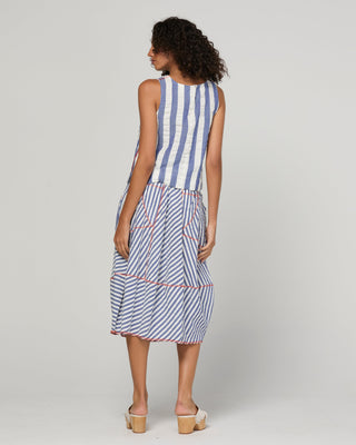 Boom Shankar Guru Skirt Ocean Stripe — Styled view | AAAG