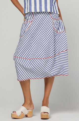 Boom Shankar Guru Skirt Ocean Stripe, Detail view | AAAG