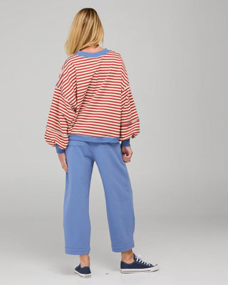 Guru Sweater - Washed Maroon Stripe