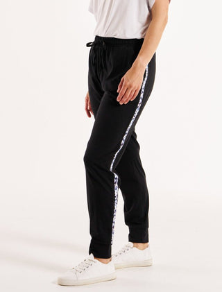 Heidi Pants - Black With Animal Stripe - BB272 - allaboutagirl