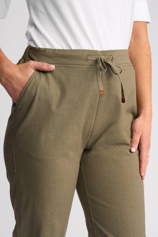 Henley 7/8 Pull On Pants - Army - 5791A - All About A Girl