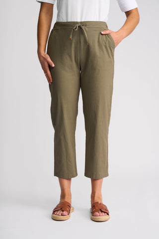 Henley 7/8 Pull On Pants - Army - 5791A - All About A Girl