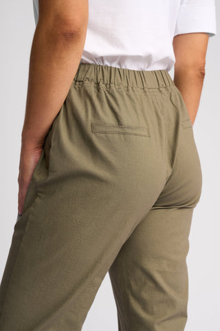 Henley 7/8 Pull On Pants - Army - 5791A - All About A Girl