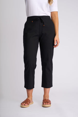 Henley 7/8 Pull On Pants - Black - 5791A - All About A Girl