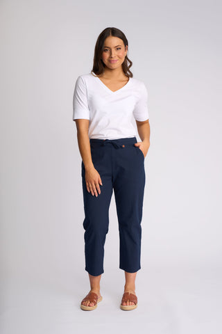 Henley 7/8 Pull On Pants - Ink - 5791A - All About A Girl