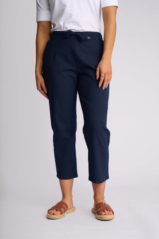 Henley 7/8 Pull On Pants - Ink - 5791A - All About A Girl