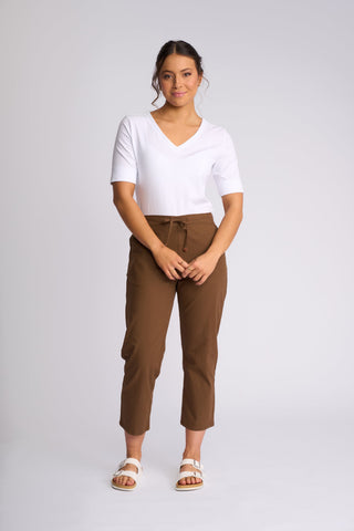 Henley 7/8 Pull On Pants - Pecan SS - 5791A - All About A Girl