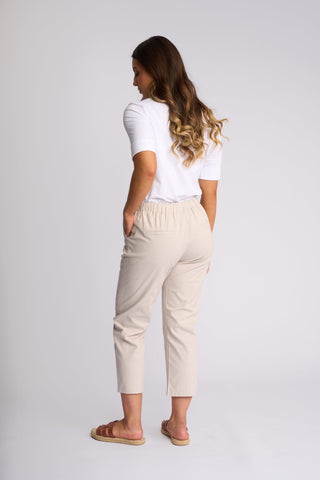 Henley 7/8 Pull On Pants - Stone - 5791A - All About A Girl