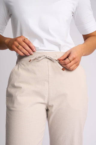 Henley 7/8 Pull On Pants - Stone - 5791A - All About A Girl