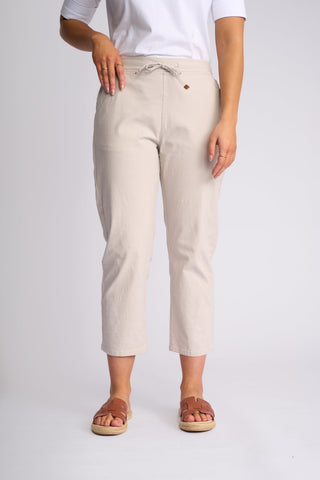 Henley 7/8 Pull On Pants - Stone - 5791A - All About A Girl