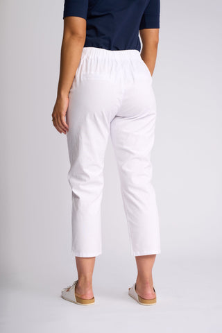 Henley 7/8 Pull On Pants - White SS - 5791A - All About A Girl