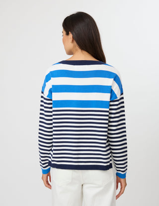 High Street Jumper - Cobalt/Navy - ES26SS542 - All About A Girl