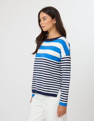 High Street Jumper - Cobalt/Navy - ES26SS542 - All About A Girl
