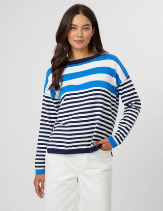 High Street Jumper - Cobalt/Navy - ES26SS542 - All About A Girl