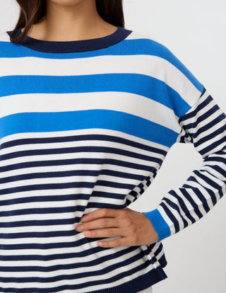 High Street Jumper - Cobalt/Navy - ES26SS542 - All About A Girl