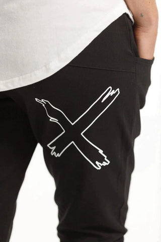 Homelee Apartment Pants - Black w White X Winter Weight - HL100 W01 - allaboutagirl