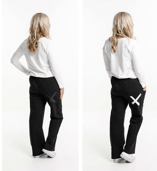 Homelee Avenue Apartment Pants - Black with Black Cross - Winter Weight - HL266 BMX - allaboutagirl