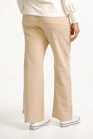 Homelee Avenue Apartment Pants - Coffee Cream with embroidered Cross - HL266 W03 - allaboutagirl