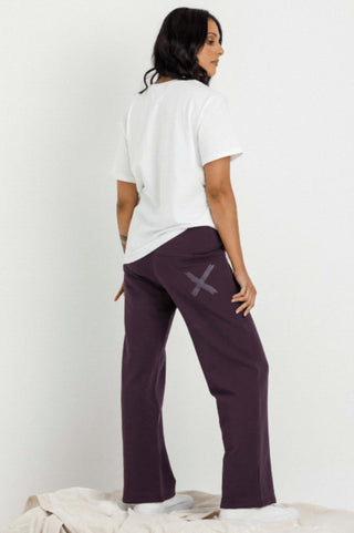 Homelee Avenue Apartment Pants - Plum with Tonal Matte Cross - HL266 W06 - allaboutagirl