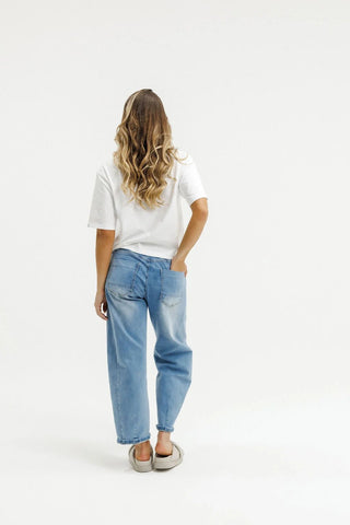 Homelee Barrel Jeans - Sky Wash - HLD716 SKY - All About A Girl