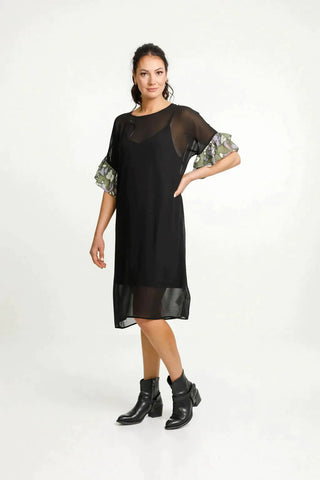Homelee Imogen Dress - Black/Meta Floral - HLX806 02 - allaboutagirl