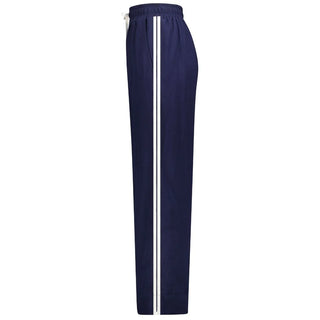 Indiana Wide Leg Pants - Navy With Cream Stripe