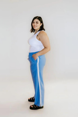 Moke Indiana Wide Leg Pants - Pool Blue