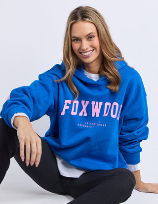 Interval Hoodie - Cobalt with Pink