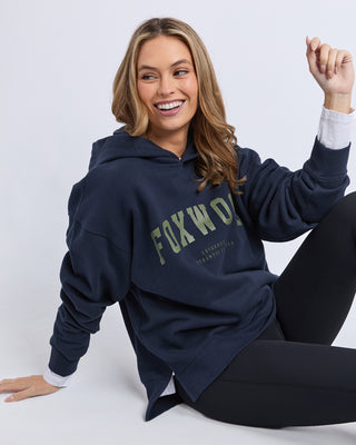 Interval Hoodie - Navy With Khaki