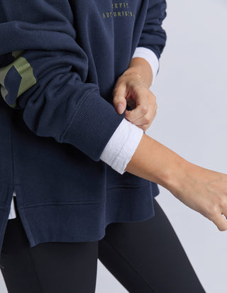 Interval Hoodie - Navy With Khaki