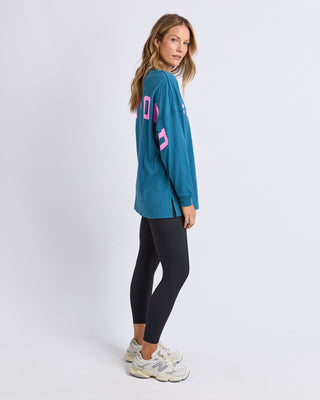 Interval Long Sleeve Tee - Ocean Tile print