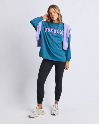 Interval Long Sleeve Tee - Ocean Tile print
