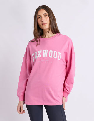 Interval Long Sleeve Tee - Bubblegum Pink With White - 55X0330.BPNK - All About A Girl