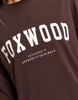 Interval Long Sleeve Tee - Coffee Bean/White - 55X0330.WCOF - All About A Girl