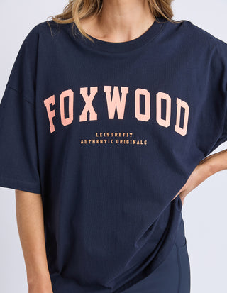 Interval Short Sleeve Tee - Navy/Orange