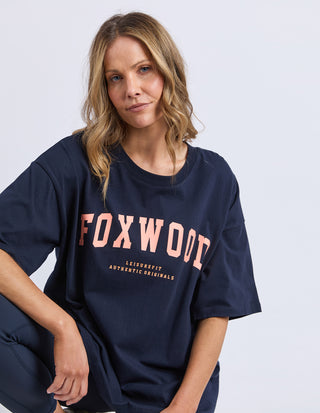 Interval Short Sleeve Tee - Navy/Orange