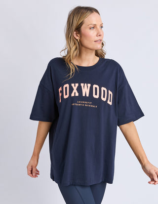 Interval Short Sleeve Tee - Navy/Orange
