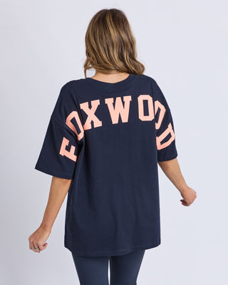 Interval Short Sleeve Tee - Navy/Orange