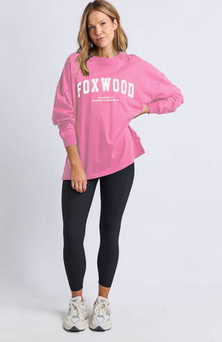 Interval Long Sleeve Tee - Bubblegum Pink With White