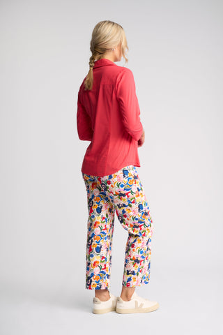 Isla Shirt With Side Ribbing - Raspberry - 4032 - All About A Girl