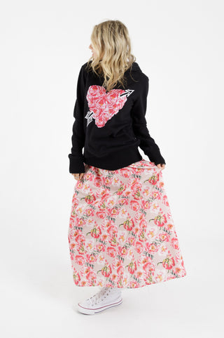 It Hoodie - In Bloom Black - F5017AW24.942-BK - allaboutagirl