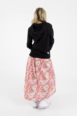 It Hoodie - In Bloom Black - F5017AW24.942-BK - allaboutagirl