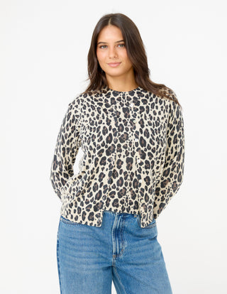 Jackie Knit Cardigan - Leopard - SG26SS480 - All About A Girl