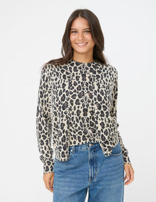 Jackie Knit Cardigan - Leopard - SG26SS480 - All About A Girl