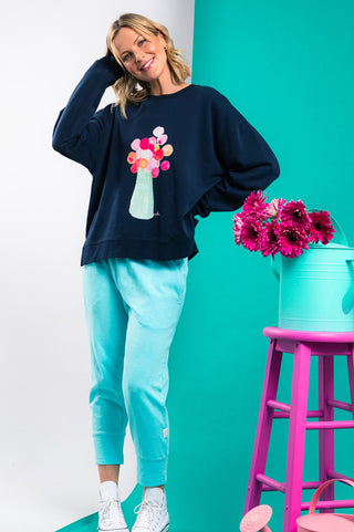 Janey Floral Crew - Navy - 8139080.NAVY - allaboutagirl