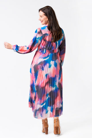 Janie Pleated Dress - Multi Dye - C24041188 - allaboutagirl