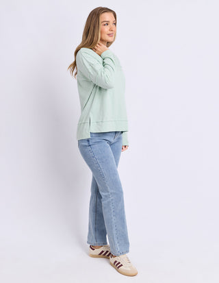 Jayne Throw on Top - Subdued Mint - 55X1018.SURF - All About A Girl